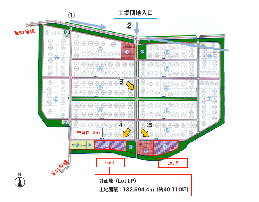 ロックアンビンソン工業団地内マップ