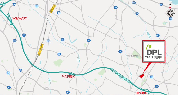 DPLつくば阿見Ⅲ地図