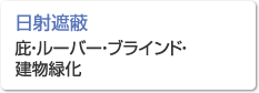 【日射遮蔽】庇・ルーパー・ブラインド・建物緑化