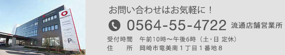 お問い合わせ電話：0564-54-4722