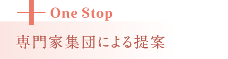 プラスOne Stop専門家集団による提案