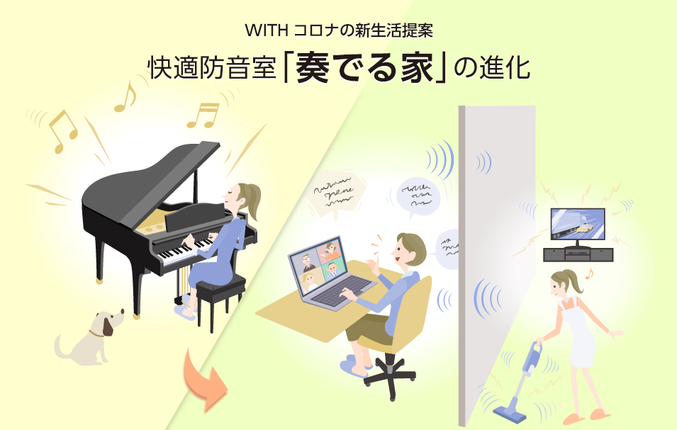 WITHコロナの新生活提案 快適防音室「奏でる家」の進化