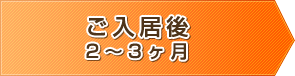 ご入居後2～3ヶ月