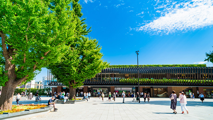 「上野」駅へ