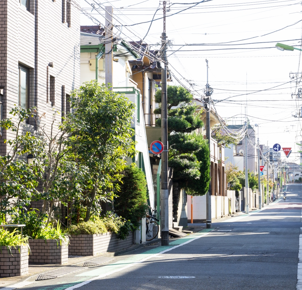 現地周辺の街並み（約580ｍ／徒歩8分）