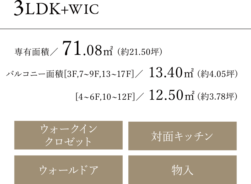 3LDK+WIC