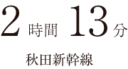 2時間7分秋田新幹線