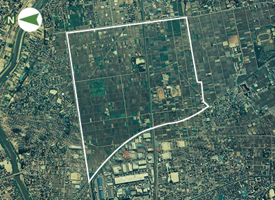 開発前の越谷レイクタウン提供：国土地理院