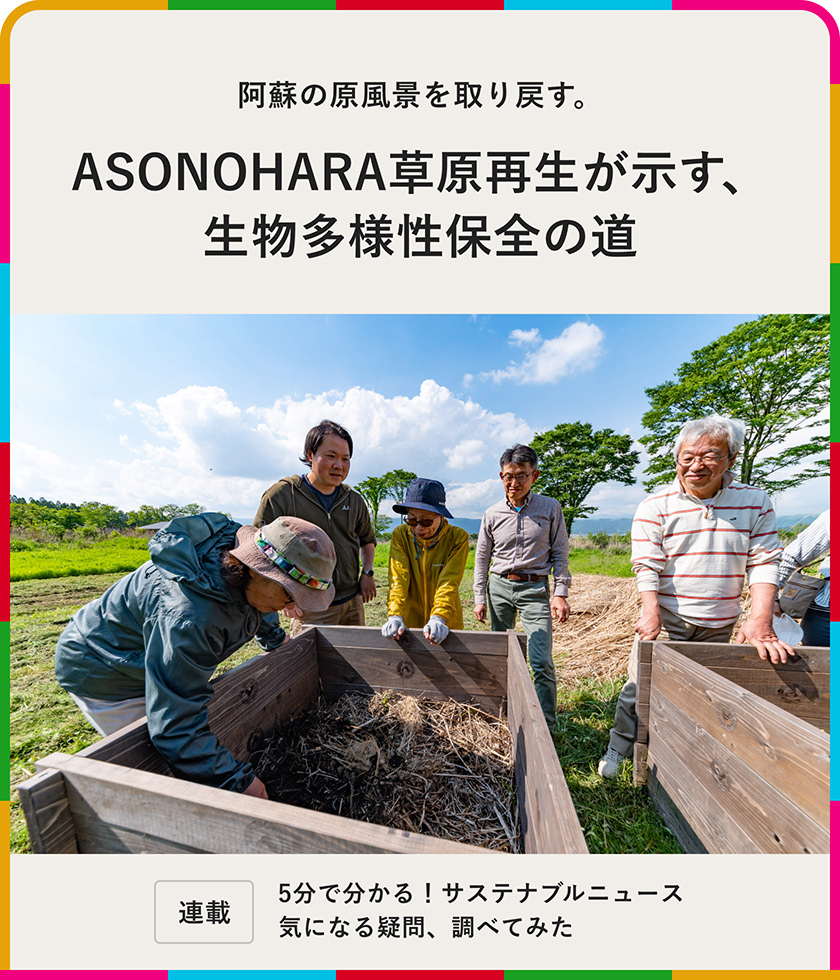 阿蘇の原風景を取り戻す。ASONOHARA草原再生が示す、生物多様性保全の道