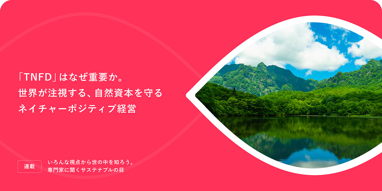 「TNFD」はなぜ重要か。世界が注視する、自然資本を守るネイチャーポジティブ経営