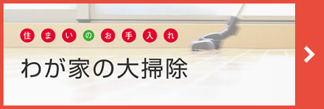 住まいのお手入れ「我が家の大掃除」