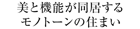 美と機能が同居するモノトーンの住まい