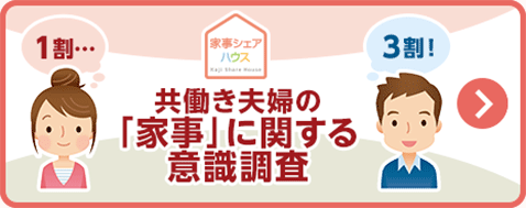 家事シェアハウス　共働き夫婦の「家事」に関する意識調査