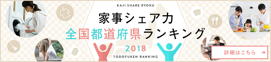 家事シェア力全国都道府県ランキング2018　詳細はこちら